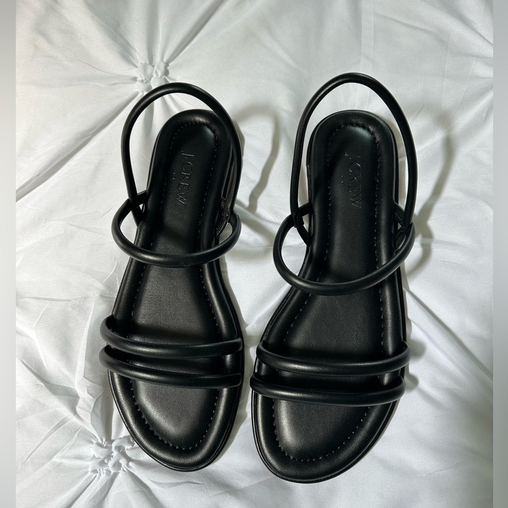 J. Crew Black Sandals Minimalist Design